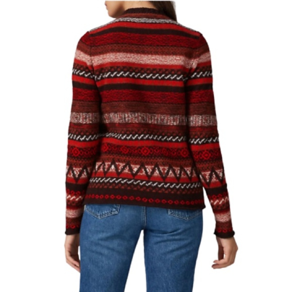 JOSEPH Red Print Crewneck Sweater - Picture 2 of 9